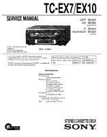 Sony TC-EX7 - Service Manual 